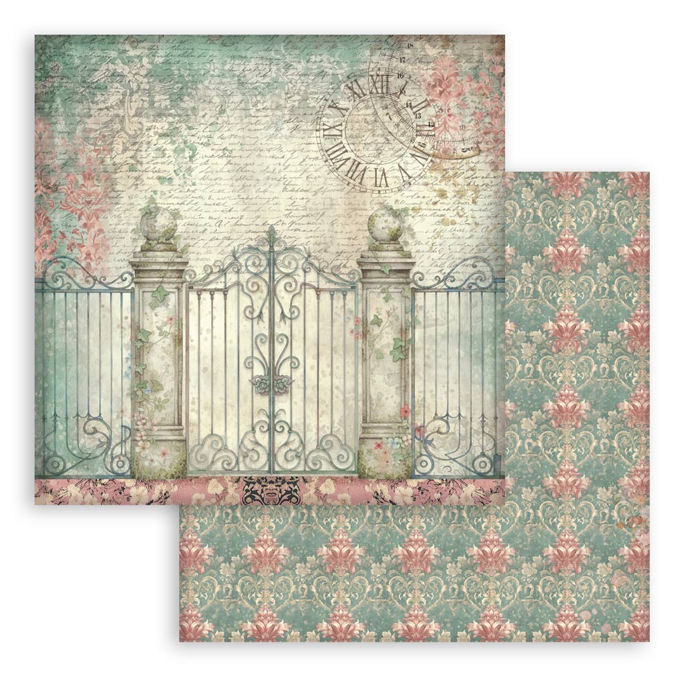 Paper pad 10 fogli bifacciali Gardens of time 12" Background