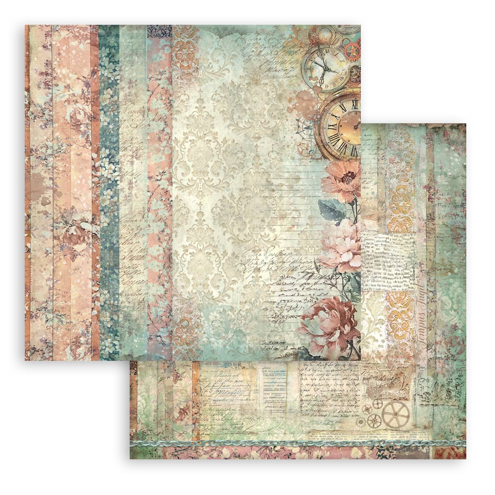 Paper pad 10 fogli bifacciali Gardens of time 12" Background