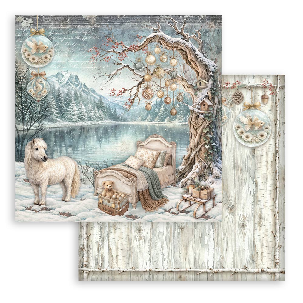 Blocco 10fg doubleface White Christmas
