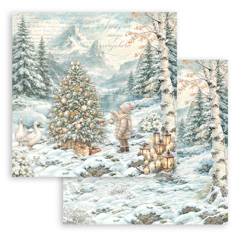Blocco 10fg doubleface White Christmas