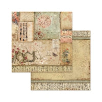 Blocco 10fg doubleface Oriental garden 8"x8"