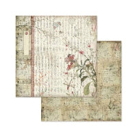 Blocco 10fg doubleface Oriental garden 8"x8"