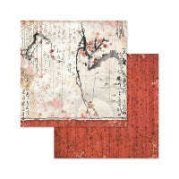 Blocco 10fg doubleface Oriental garden 8"x8"