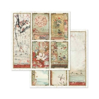Blocco 10fg doubleface Oriental garden 8"x8"
