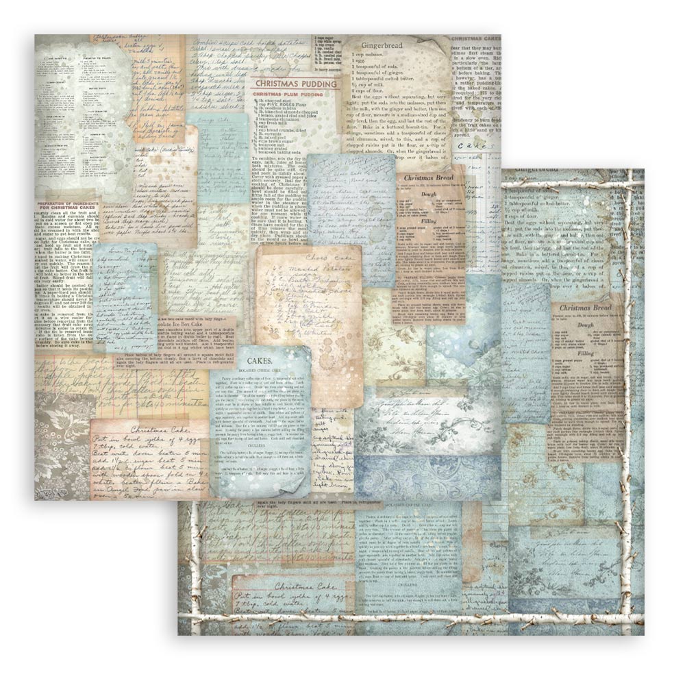 Blocco 10fg doubleface White Christmas 8"x8" backgrounds