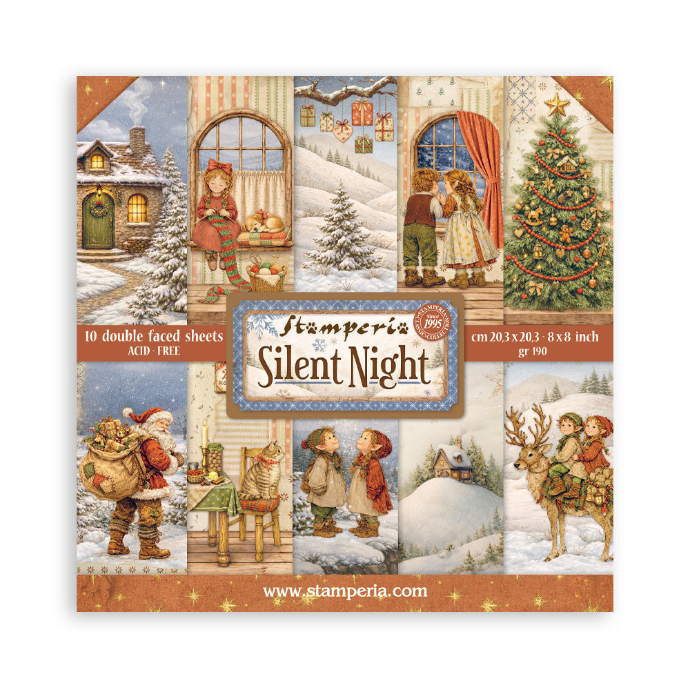 Blocco 10fg doubleface Silent Nights 8"x8"