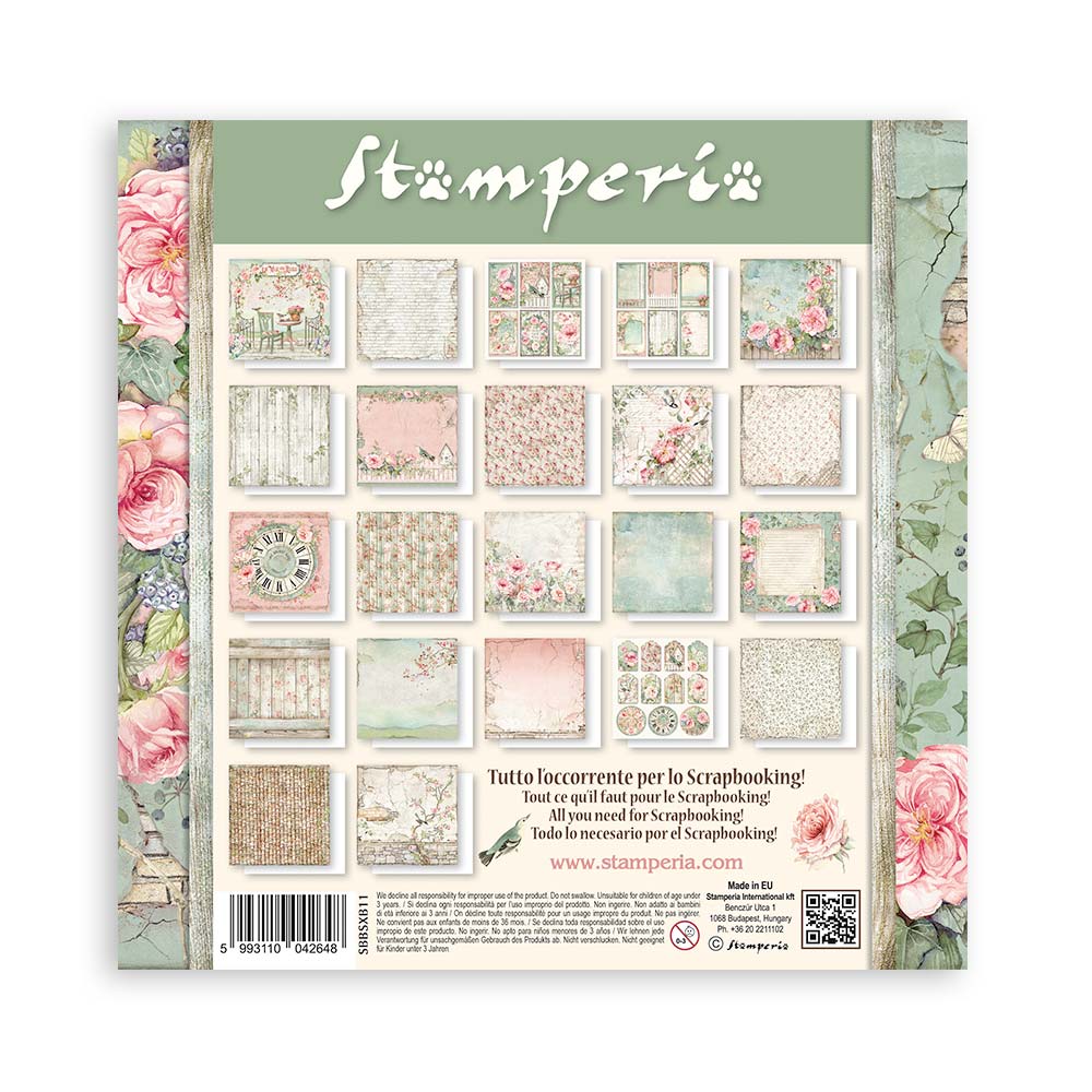 Paper pad 22 fogli singoli 8" House of Roses