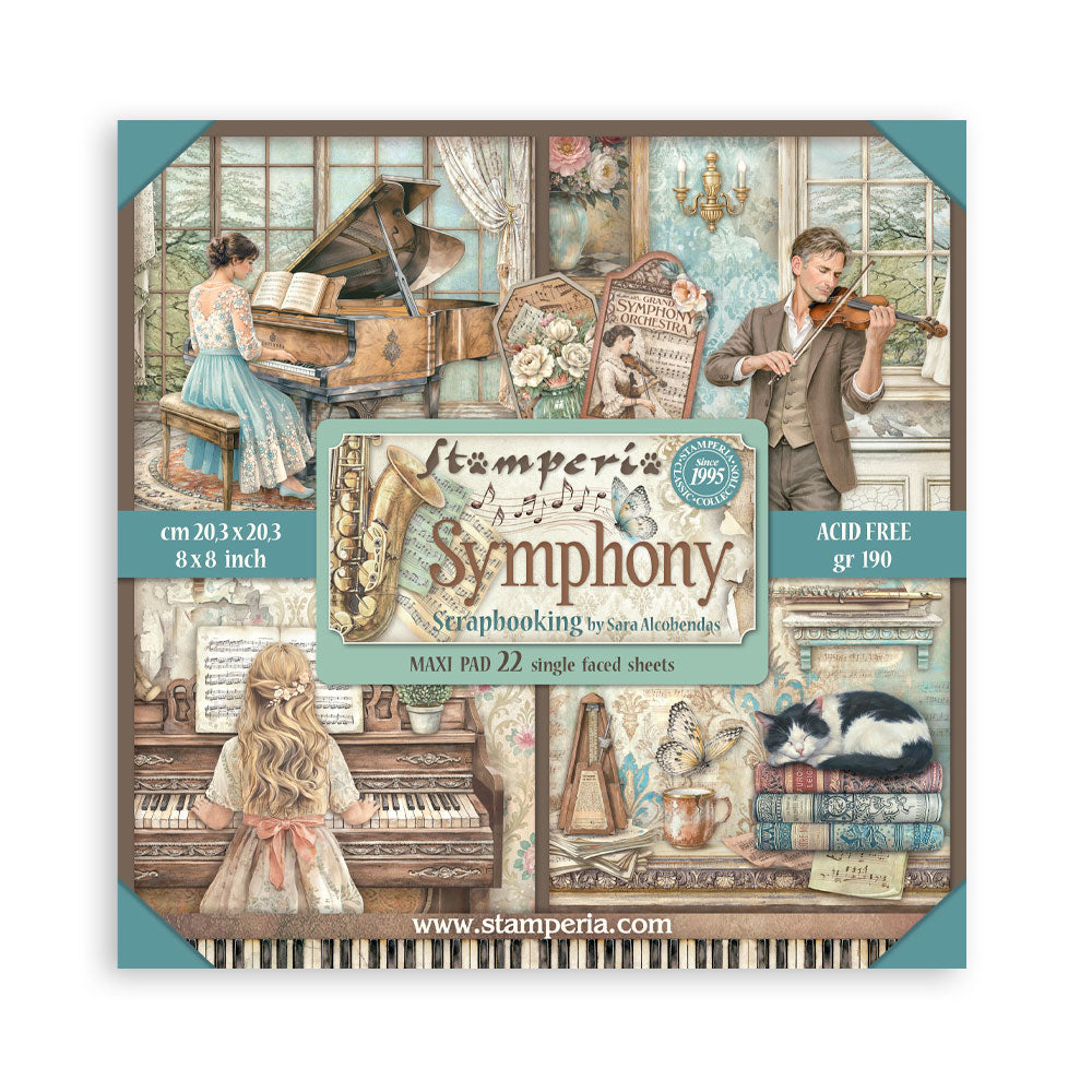 Blocco 22 fogli singleface Symphony 8"