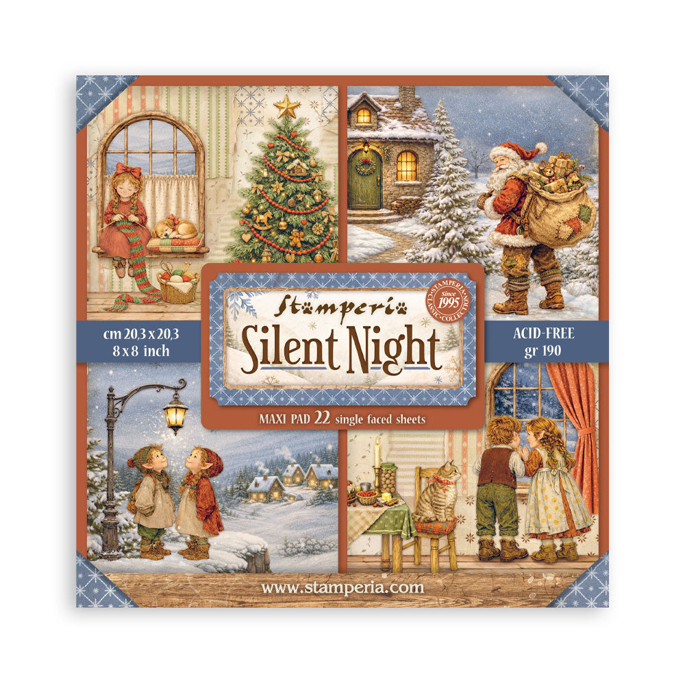 Blocco 22 fogli singleface Silent night 8"