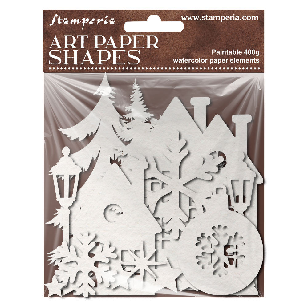 Art paper shapes laser cut Christmas