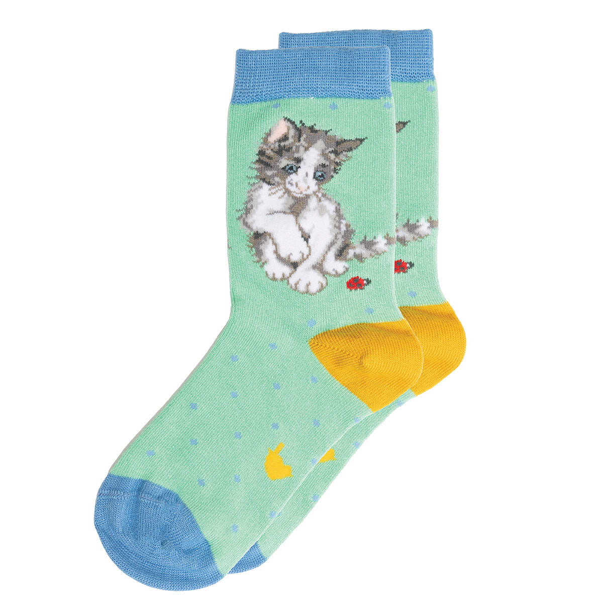 Calzine super soffici -bambino/a- 'ladybird' gattino Taglia EU 27-31
