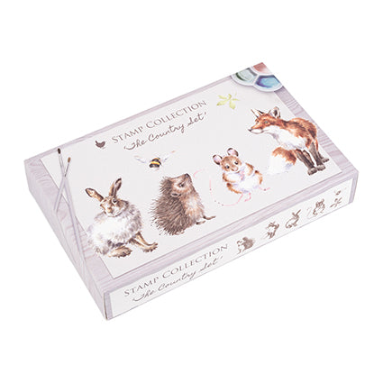 STAMP COLLECTION 'the country set' -  Set di timbri con animali di campagna