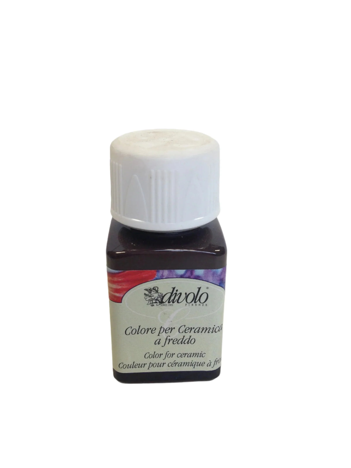 Divolo marrone n.10 Colore per ceramica a freddo - 50ml