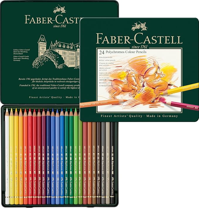 Polychromos set da 24 conf. metallo Faber-Castell