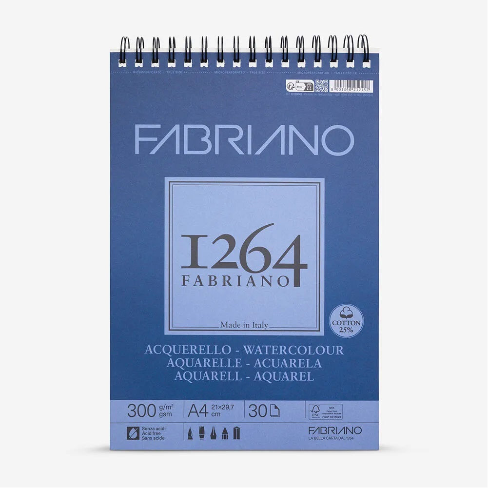 Album spiralato Fabriano 1264 acquerello A4