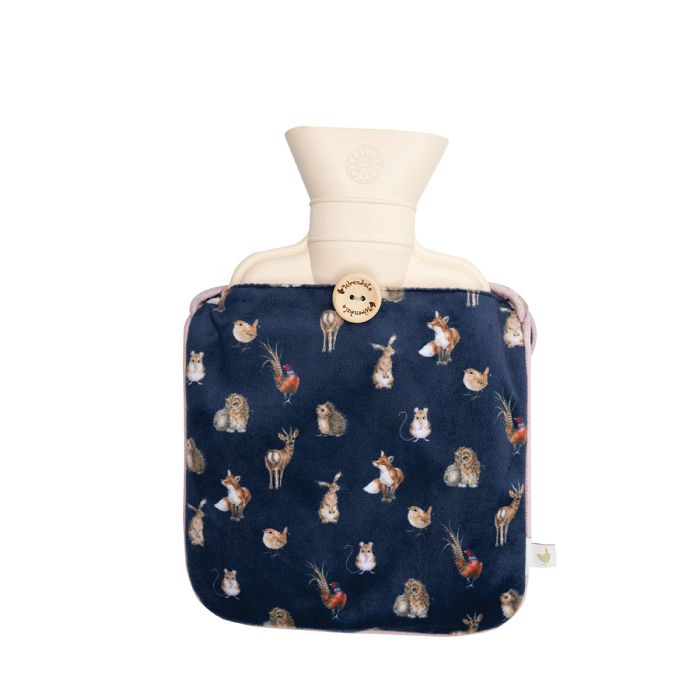 Borsa per l'acqua calda 'Woodlanders' - volpe e animaletti del bosco
