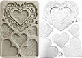 Stampo silicone A5 Family cuori