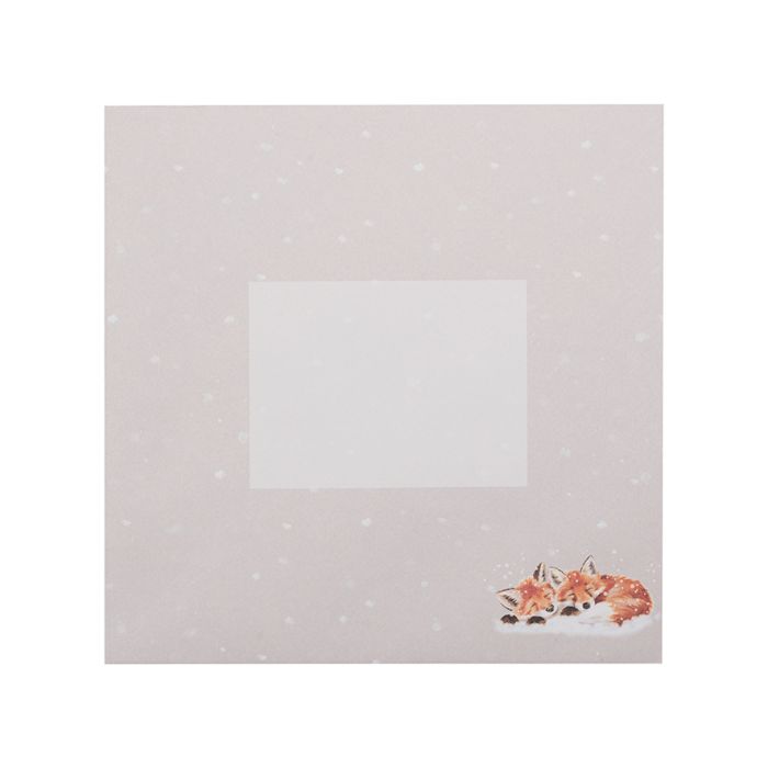 Biglietto auguri buon natale e buon anno - Wishing you a Merry Christmas and a Happy New Year 'foxes in the snow' volpi card