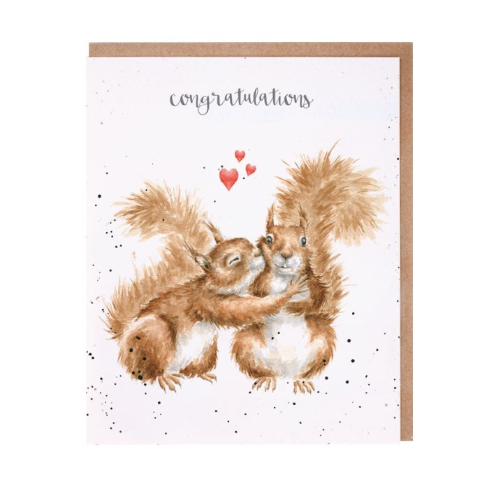 Biglietto di Congratulazioni 'Nuts About Each Other' - scoiattoli