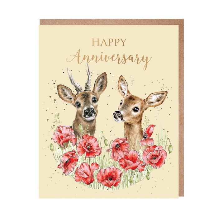 Biglietto di auguri per l'anniversario 'My Deer' - cervo