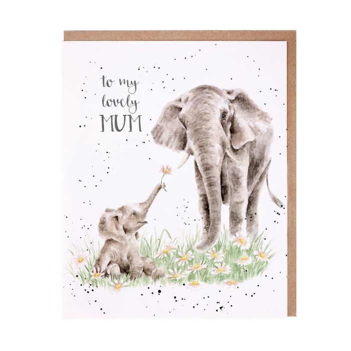 Biglietto to my lovely mum 'bloom and grown' - elefantino e mamma card
