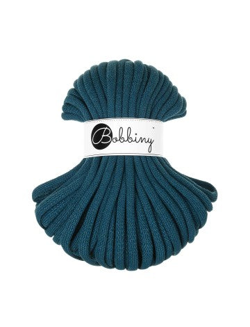 Bobbiny corda intrecciata 9mm Blu pavone 30m