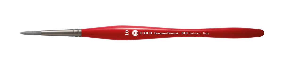 B-B Pennello Silver 810 n.12 tondo manico rosso