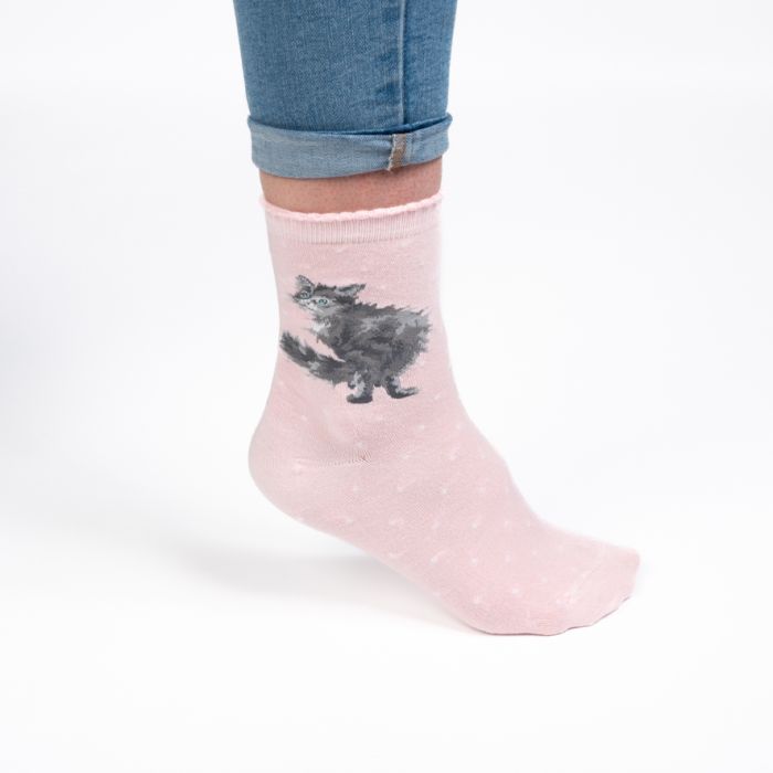 Calzine super soffici -donna- 'Glamour Puss' -gattino